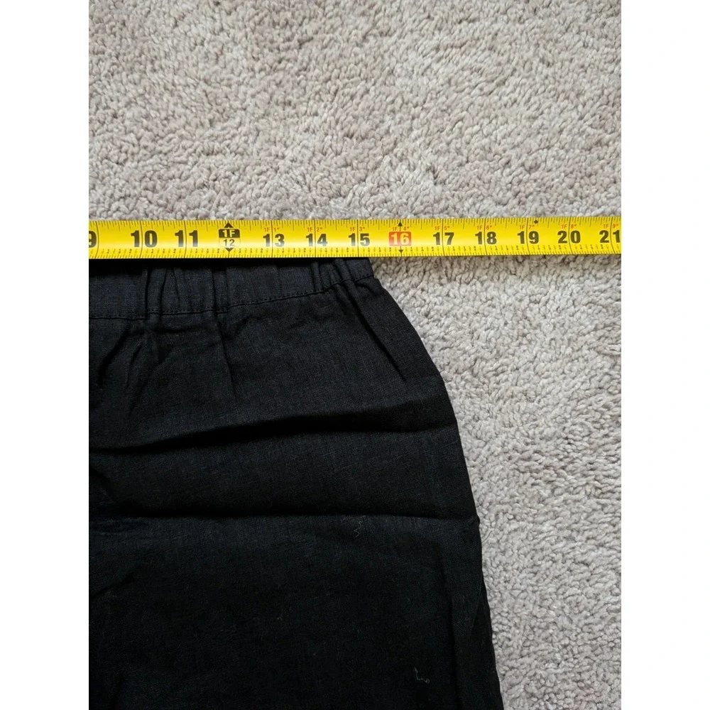 Quince 100% European Linen Pants Womens Medium Black (Fits 30x24) NWT